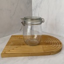 Bocal En Verre Rond  750 Ml + Couvercle En Verre