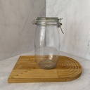 Bocal En Verre Rond 1500 Ml + Couvercle En Verre