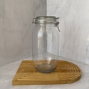 Bocal En Verre Rond 2000 Ml + Couvercle En Verre