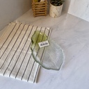 AK assiette 24 NANA LEAF-  TRANSPARENT GREEN - CLEAR