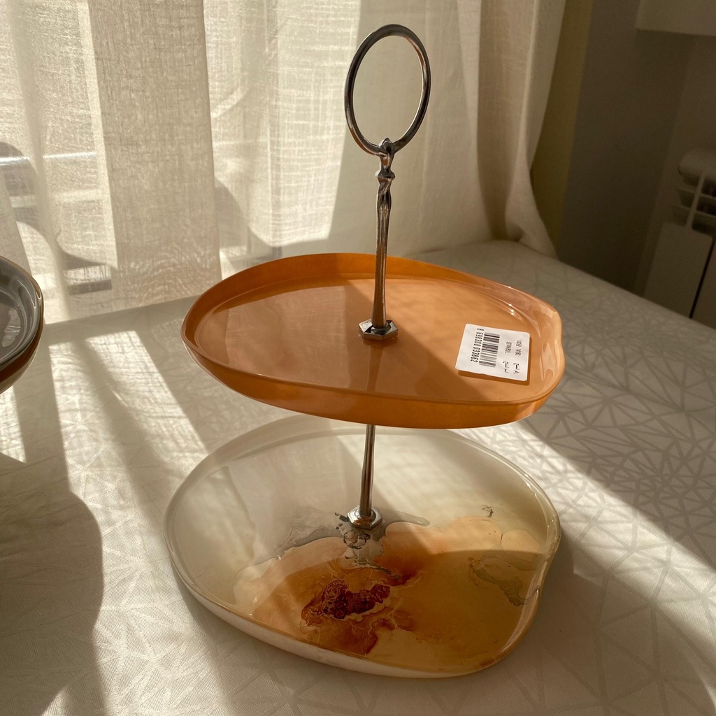 AK assiette  18-21 ISTANBUL - saumon/MARBRE