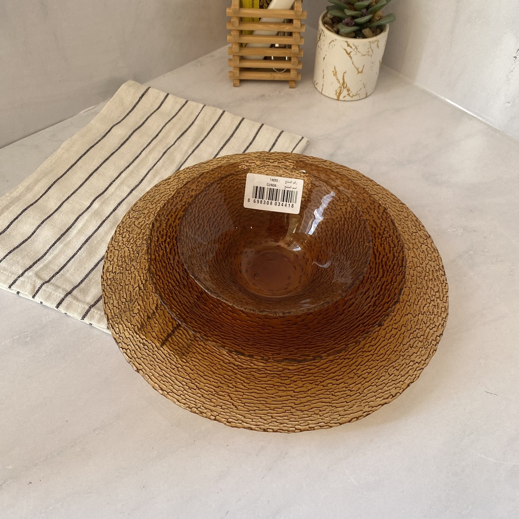 AK assiette 28 CUNDA -TRANSPARENT AMBER