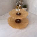 AK assiette LILITH-CENTER METALLIC BROWN - COATED METALLIC PEACH PUFF