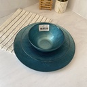 Textile Assiette Plate Metalic Blue 28Cm