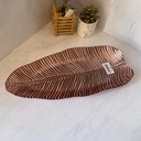 Leaf Assiette Rose 42Cm