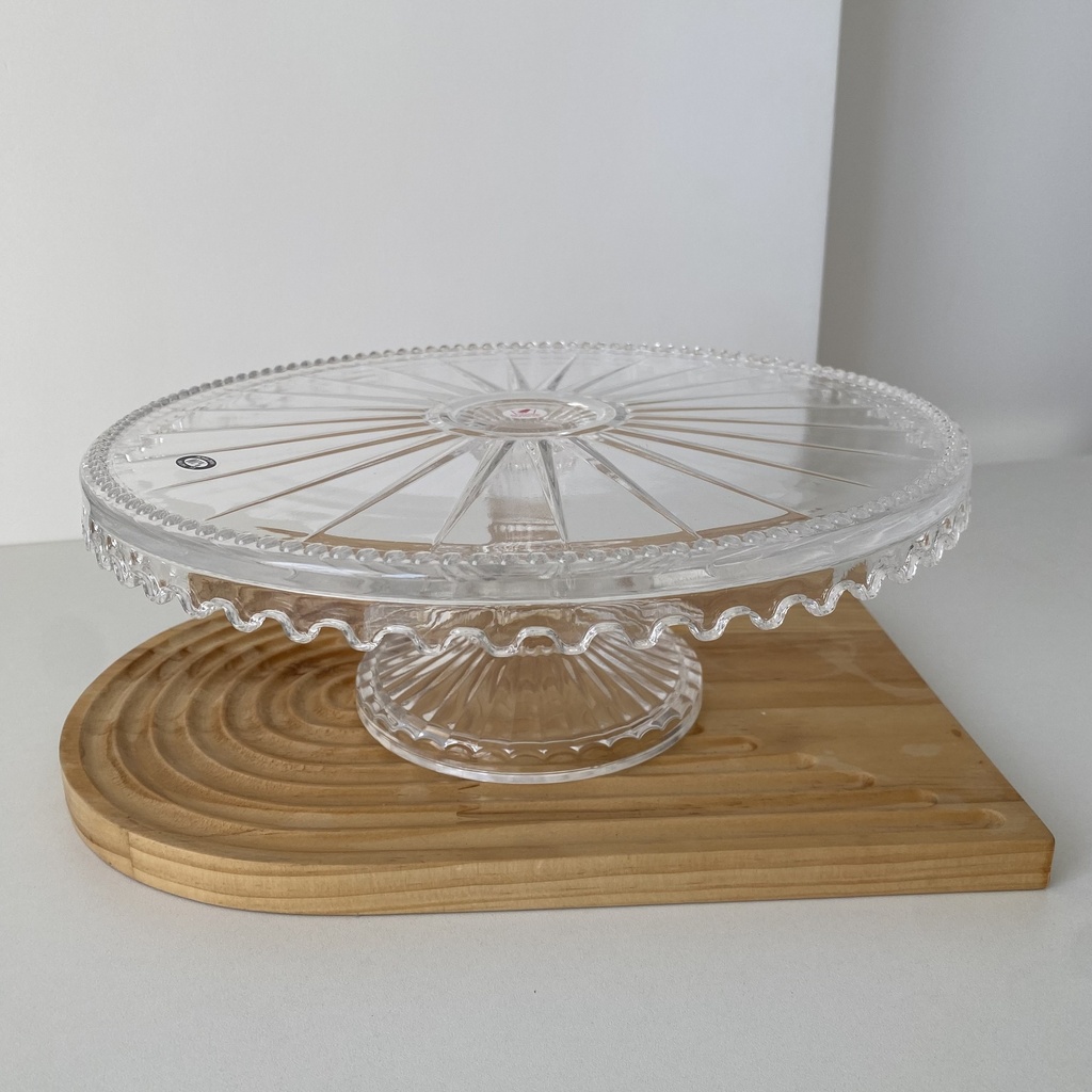 Linea Porte Gateaux A Pied Rond Sans Couvercle