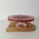 28*12 cm deflume présentoir à gâteaux rouge