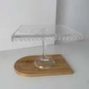 28*28*21cm assiette à gâteau carrée a pied