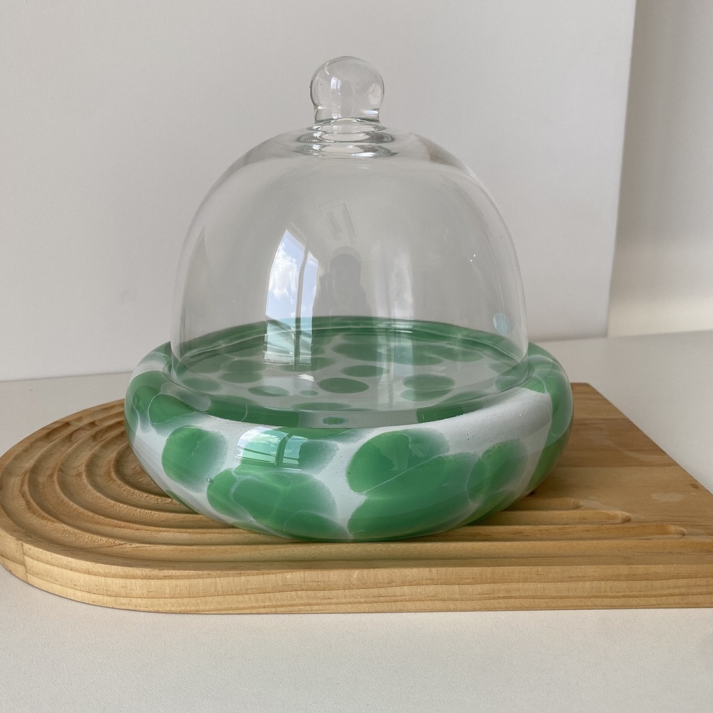 Simge Centre Piece Vert Avec Couvercle 