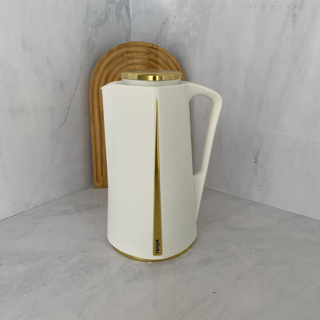 Thermos Blanc Et Dore