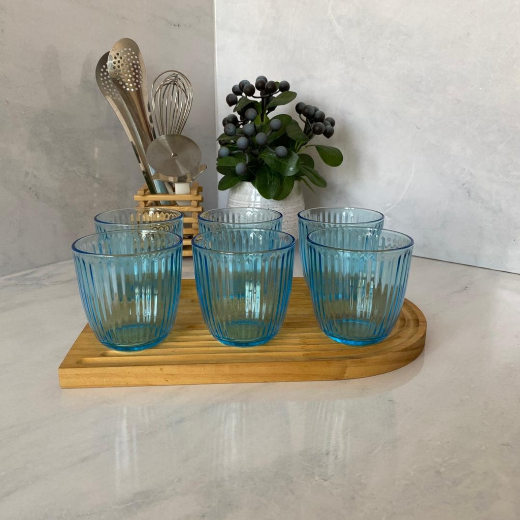 Verres A Eau Line Aqua Lively Blue