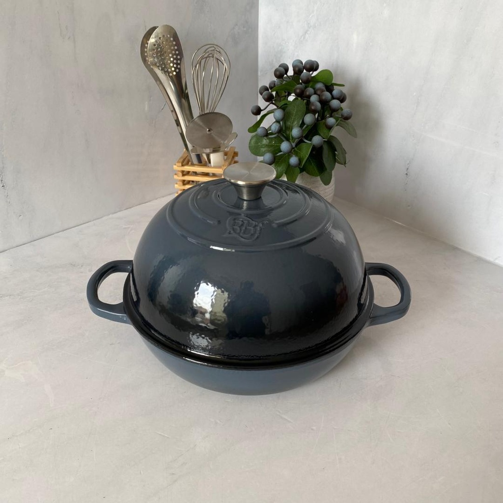 TAJINE EN FONT COULEUR GRIS FONCE