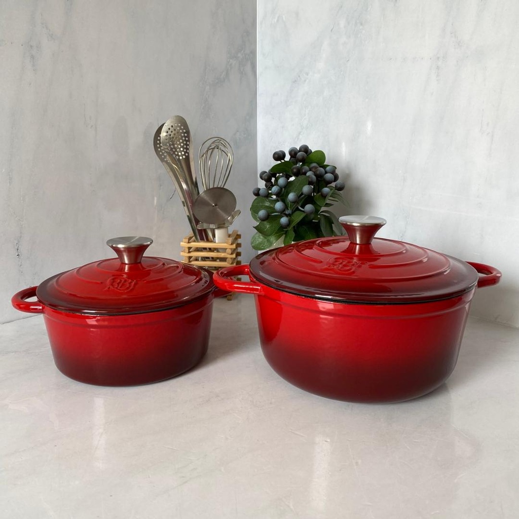 MARMITE 2 PCS EN FONT ROUGE