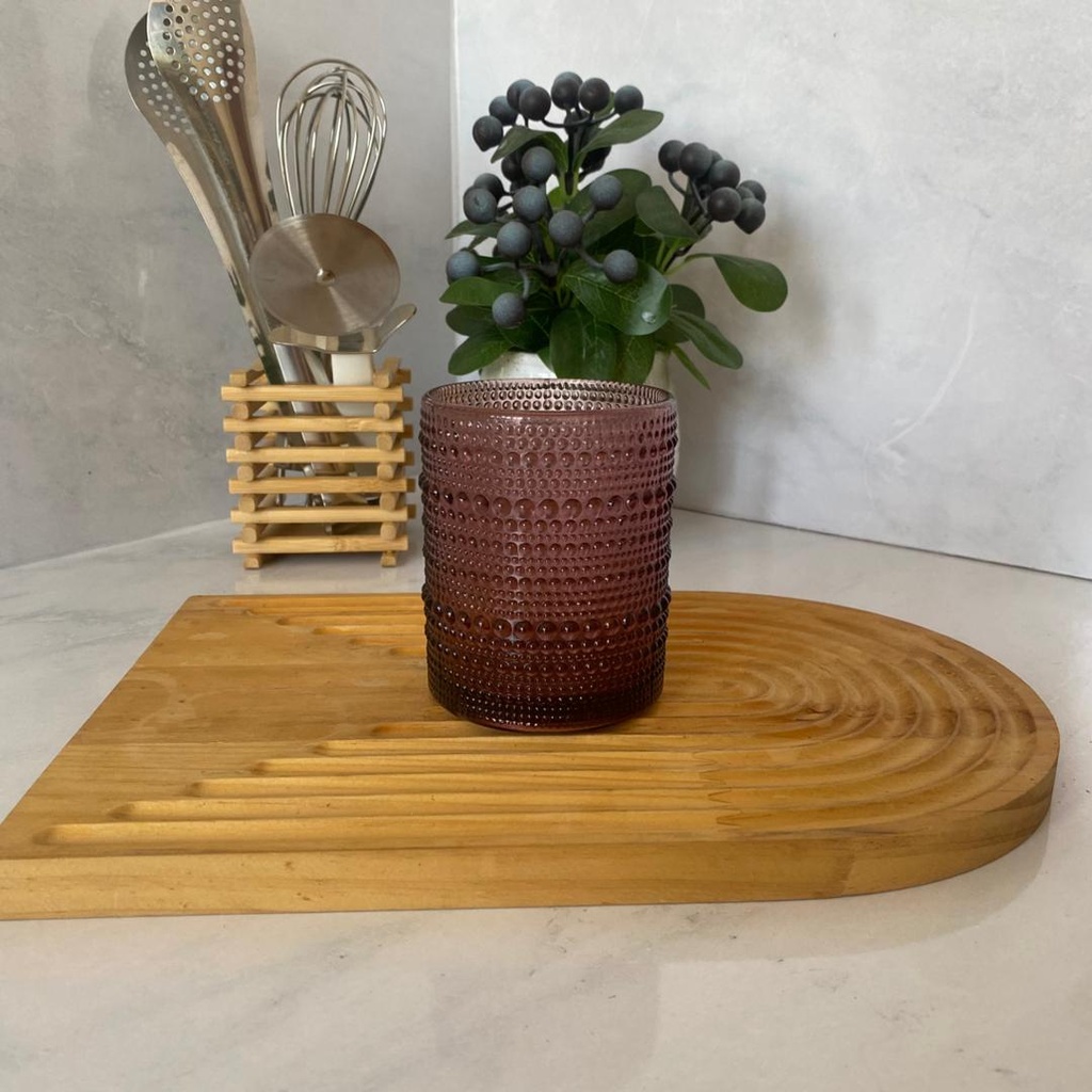 Verre Forme Basse Rose Fonce
