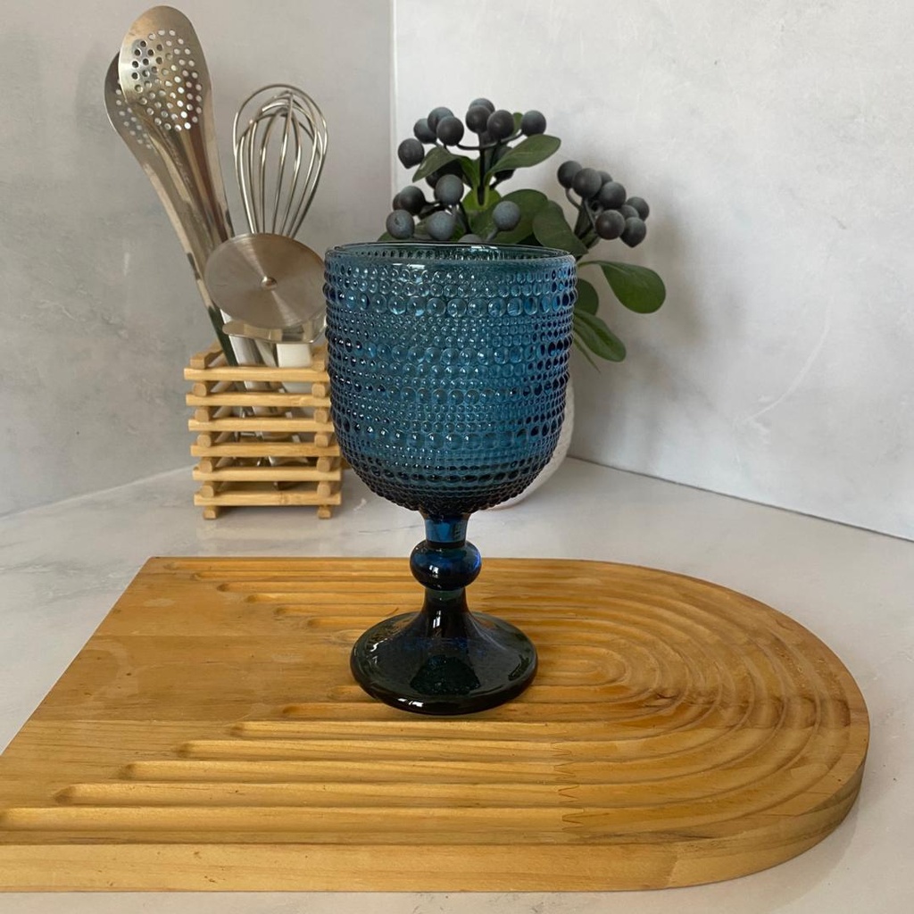 Verre A Pied Bleu