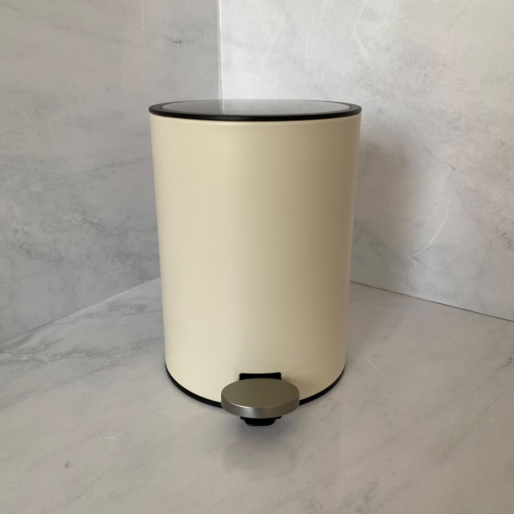 Poubelle A Pedale Jobs 3L Creme Matte