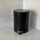 Poubelle A Pedale Jobs 5 L Noir Matte
