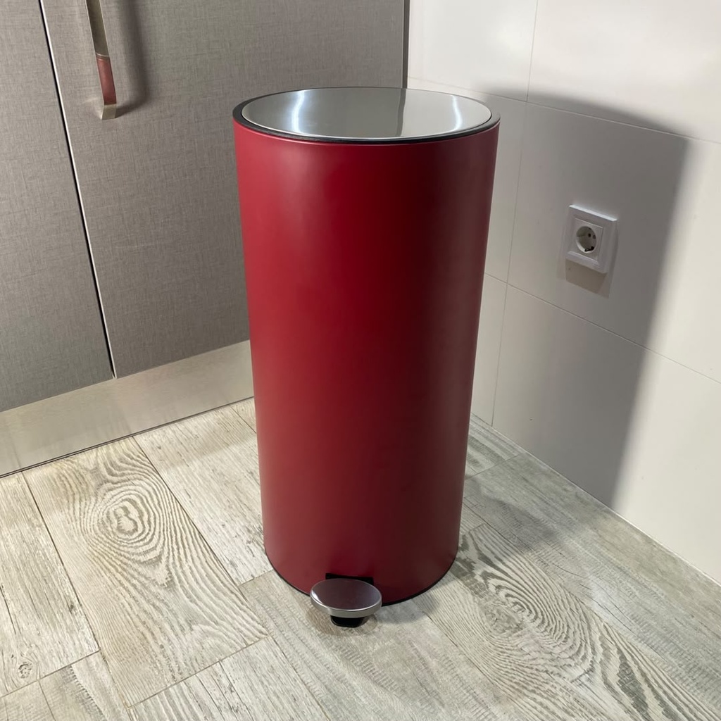 Poubelle A Pedale Jobs 30L Rouge Mat