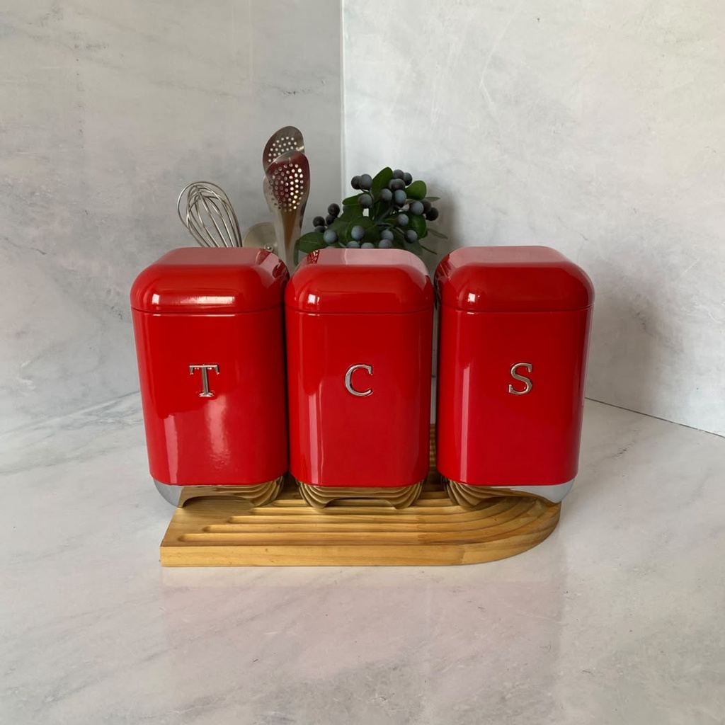Set de 3 boîtes-rouge