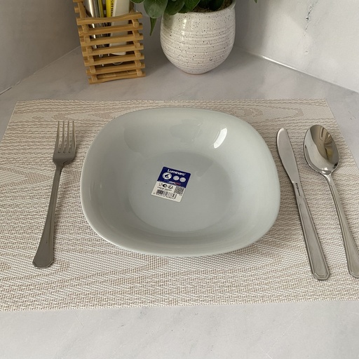 [N6613]   صحن الحلوى ابيض 21 سم  CARINE