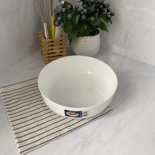 [N3273] Diwali Blanc Plat A Servir Blanc 22Cm