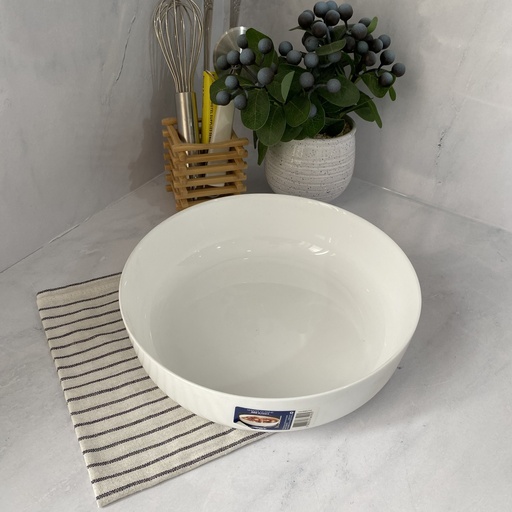 [N6416] Diwali Blanc Plat A Servir Blanc 26Cm