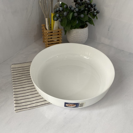 [N2946] Diwali Blanc Plat A Servir Blanc 30Cm
