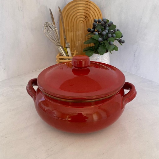 [C06822MOC] FAITOUT 22CM AVEC COUVERCLE ROUGE MONTALCINO