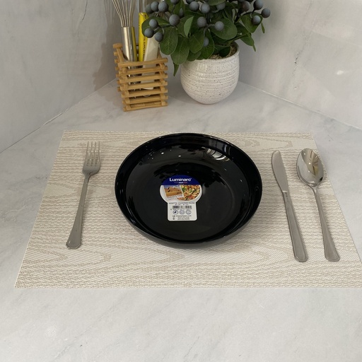 [P6361] Friends Time Assiette Ronde Noir 21 Cm