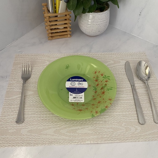 [P3053] Ipomea Vert Pale Assiette Creuse 21.5 Cm