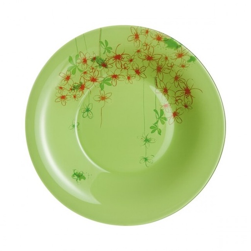 [P3053] Ipomea Vert Pale Assiette Creuse 21.5 Cm