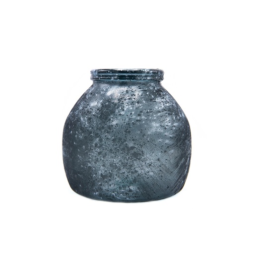 [5983F1155] OLD COLOR HURRICANE MONTANTA VASE 20 CM BLEU