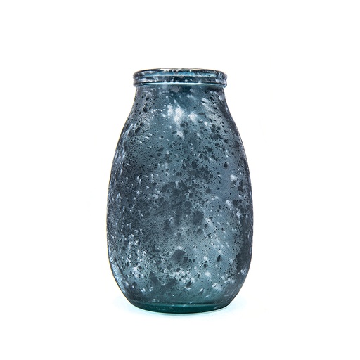 [5982F1155] OLD COLOR VASE 28CM BLEU