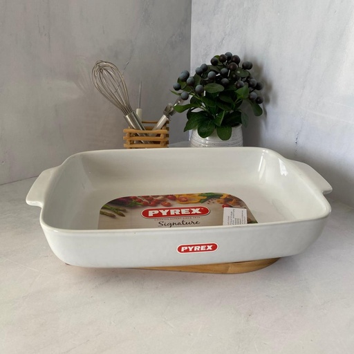 [SG35RR1] Pyrex Signature Plat Rectangulaire 35*25Cm Blanc