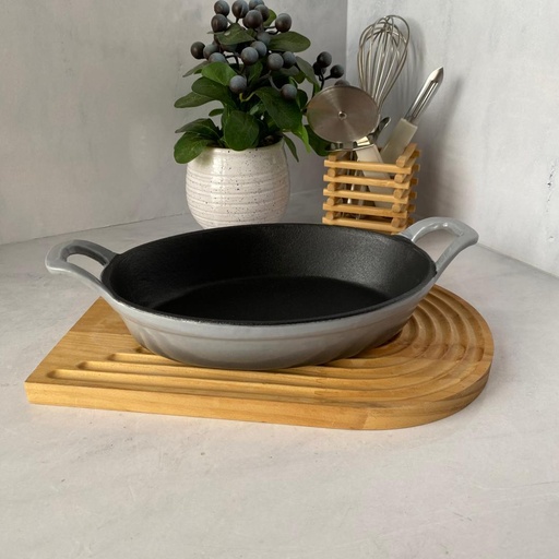 [EC2149D-G] Poele En Fonte 24Cm Grise