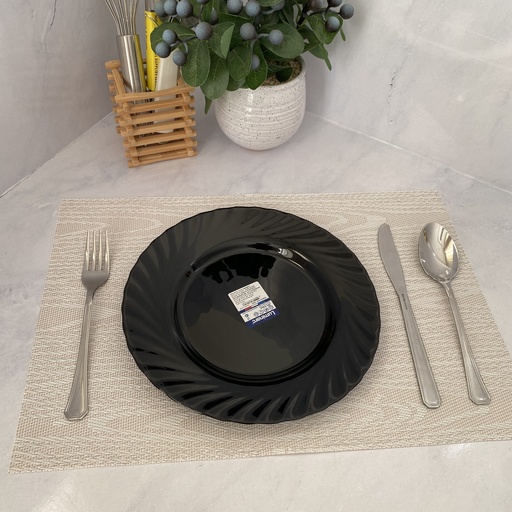 [Q0026] Trianon Noir Assiette Plate 24Cm