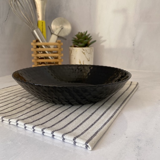 [Q4619] Pampille Noir Assiette Creuse 20Cm