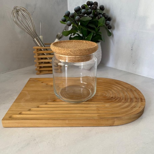 [P9611] Pure Jar Wood +Cv Pot 0L75