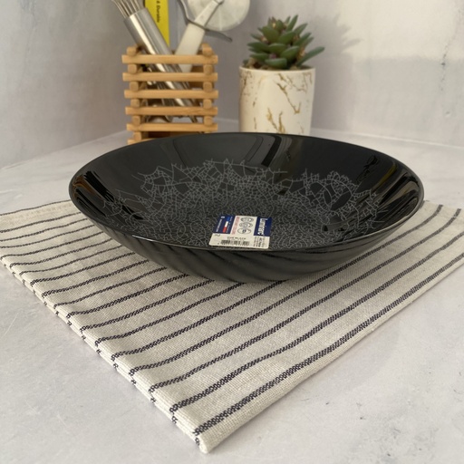 [V0119] Zoe Black Assiette Creuse 20Cm