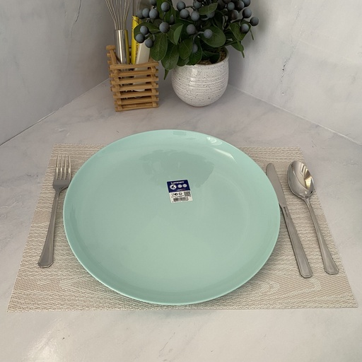 [Q8510] diwali l turquoise plat rond 32