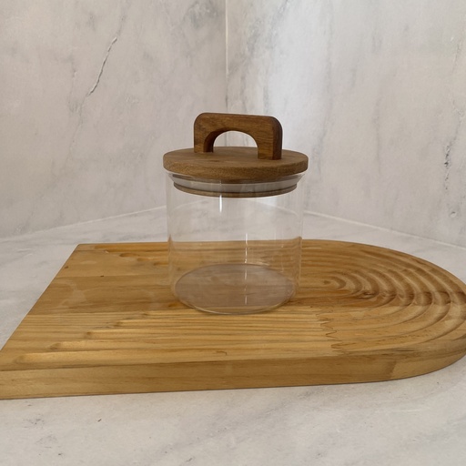 [TJ540RD] Bocal En Verre Avec Couvercle A Poignee 540Ml