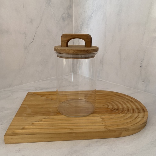 [TJ880RD] Bocal en verre 880ml+couver à poignée