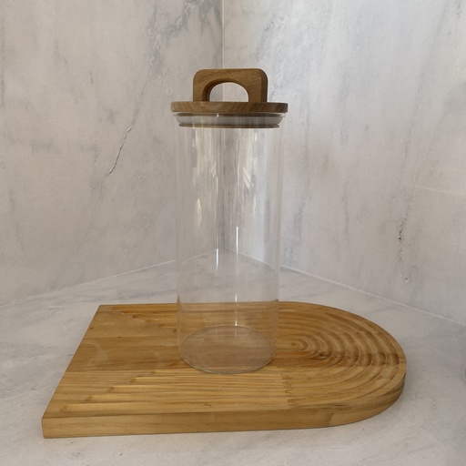 [TJ1400RD] Bocal en verre 1400ml+couver à poignée