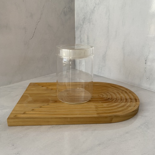 [GJ800RD] Bocal en verre  800ml + couver en verre