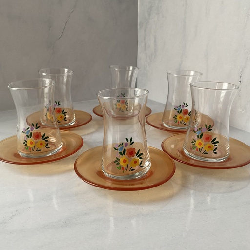 [HOC361] service a the 17 cl horticool 6verre 6sous tasse