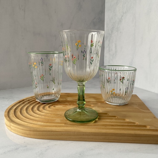 [BTC112/G] verre a pied 24 cl botanical vert