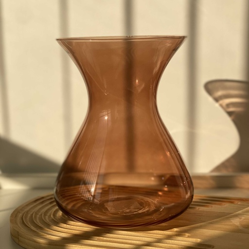 [VA.IBL.001.001] Vase Ince Belli Marron  15X28cm