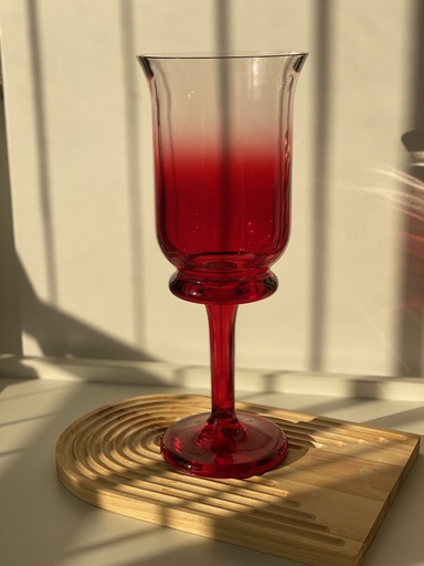 [VA.RVA.003.001] Vase à pieds riva coloré  13X34,5cm