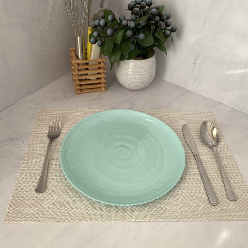 [450101] Assiette Plate 26 Cm Ammonite Light Turquoise
