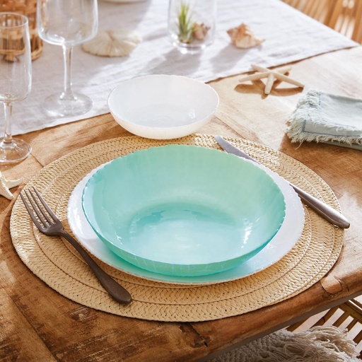 [450102] Assiette Creuse 21Cm Ammonite Light Turquoise